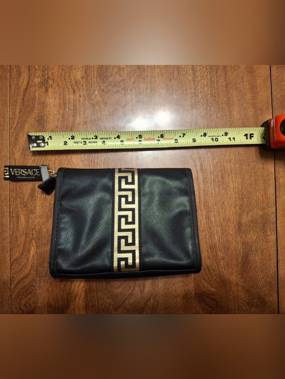 Versace Black and Gold Greek Key Men’s Toiletry Pouch - Picture 3 of 3